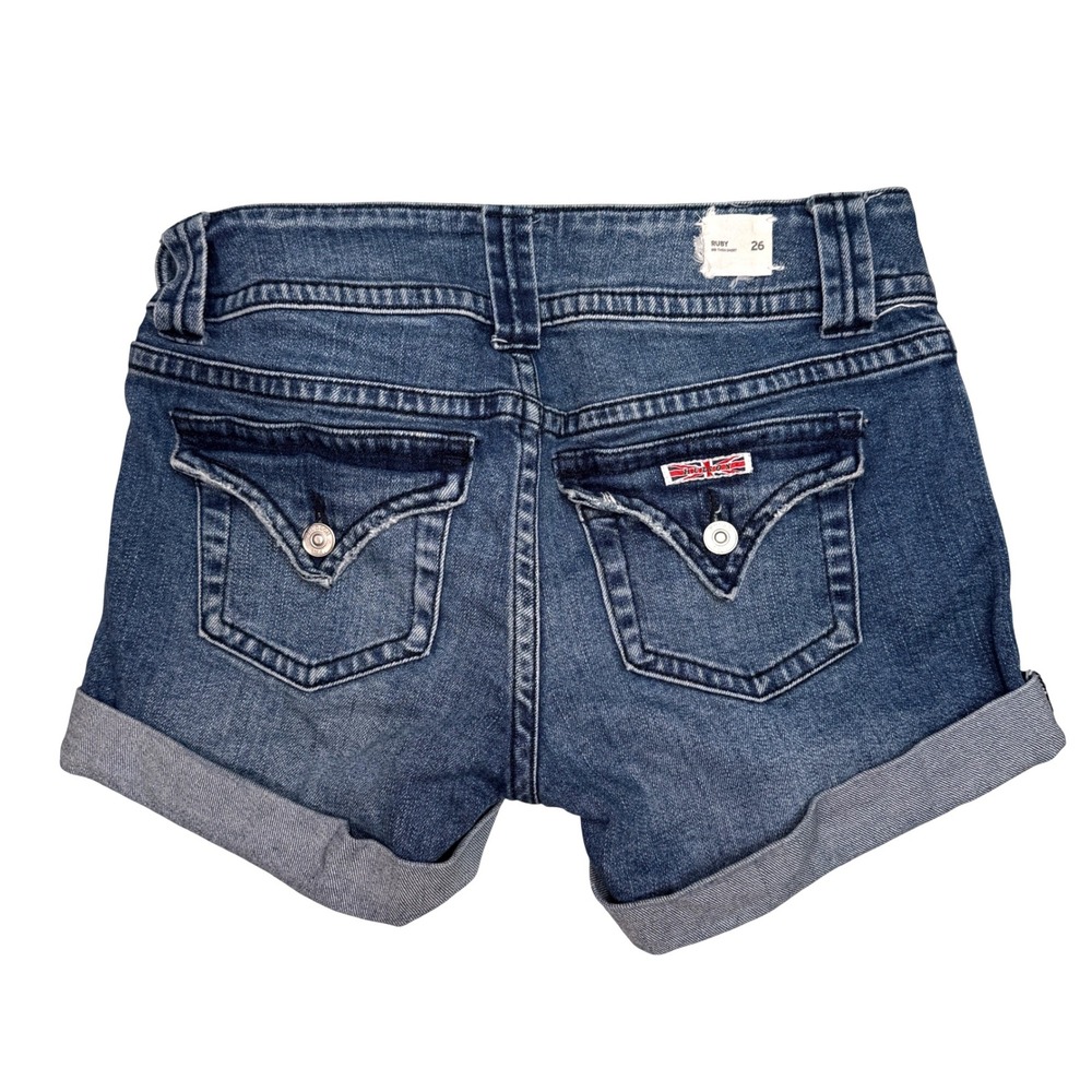 Hudson Ruby Mid Thigh Shorts Cuffed Mid Rise Size 26 Summer Medium‎ Wash